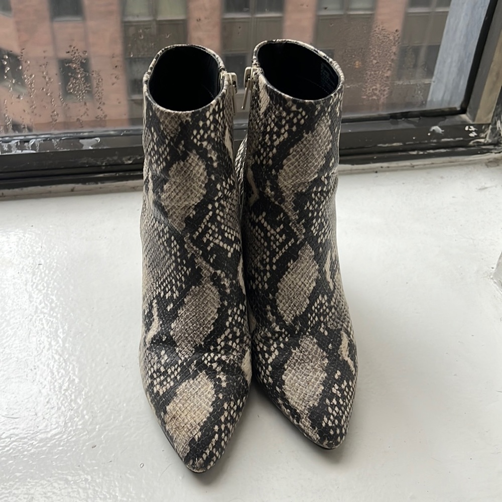 Steve madden snakeskin heeled ankle boots